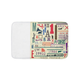 Tapis De Bain Tampon vintage : Décor de document