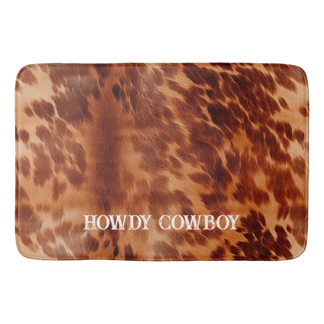 Tapis De Bain Tan Brown Cowhide (Devant)