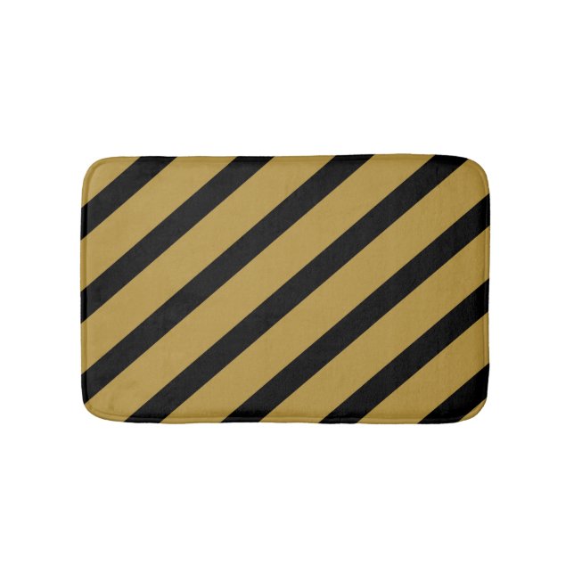 Tapis De Bain Tan et bandes noires (Devant)