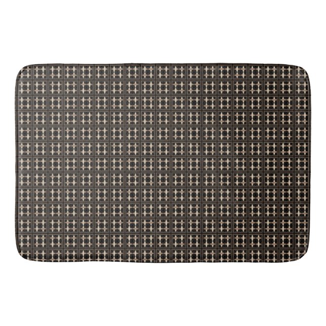 Tapis De Bain Tan sur noir (Devant)