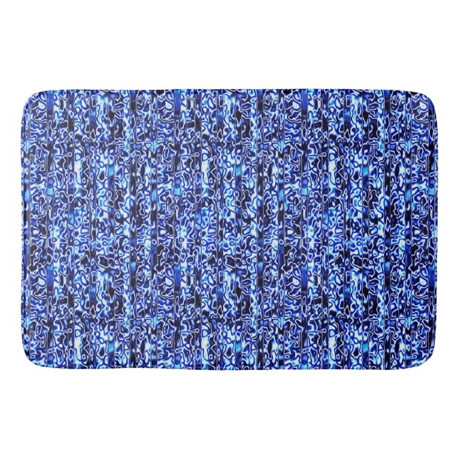 Tapis De Bain Tapis bleu et noir (Devant)