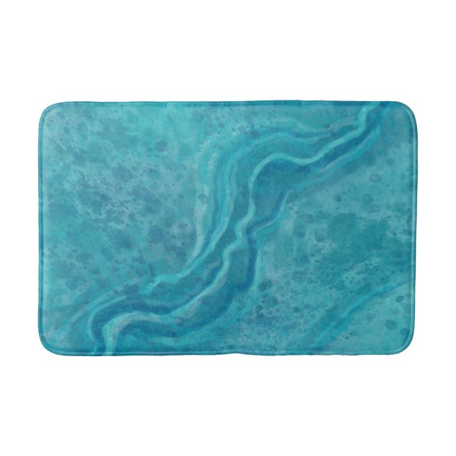 Tapis De Bain Tapis en marbre turquoise gras (Devant)