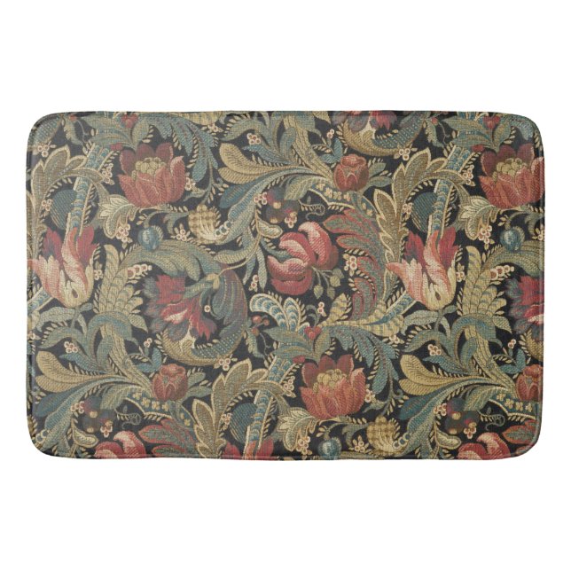 Tapis De Bain Tapisserie florale riche Brocade Antique Classique (Devant)