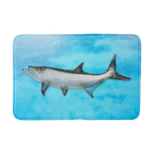 Tapis De Bain Tarpon eau salée poisson eau bleue (Devant)