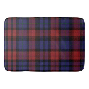 Tapis De Bain Tartan Clan MacLachlan Violet Rouge Carreaux à Pla