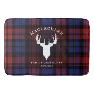 Tapis De Bain Tartan Plaid Clan MacLachlan Family Lake House