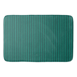 Tapis De Bain Teal pinstripes