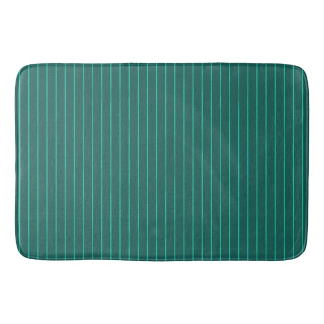 Tapis De Bain Teal pinstripes (Devant)