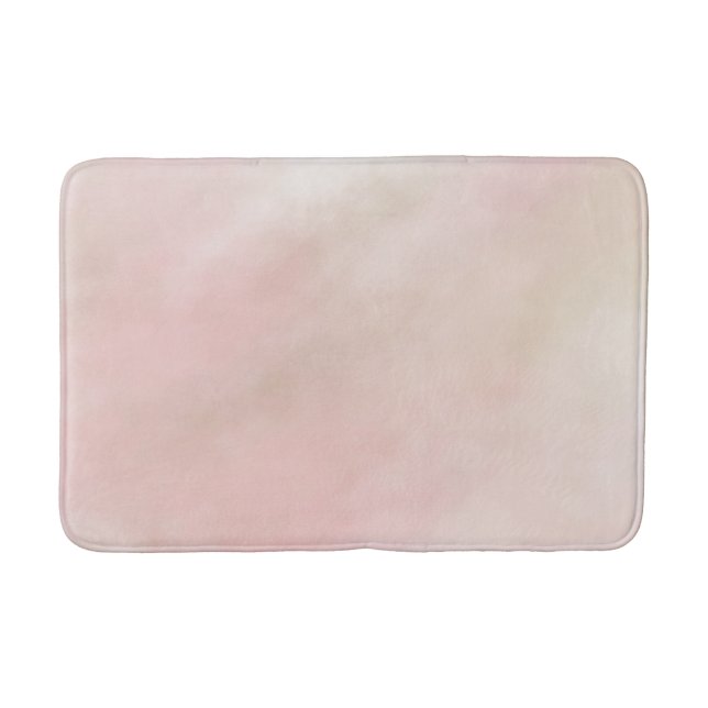 Tapis De Bain Teinture d'aquarelle rose rose pâle (Devant)