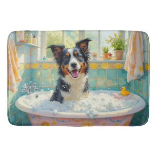 Tapis De Bain Temps de bain Border Collie Décoration ludique de 