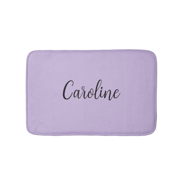 Tapis De Bain Tendance Couleur Doux Violet Nom Bain Mat (Devant)