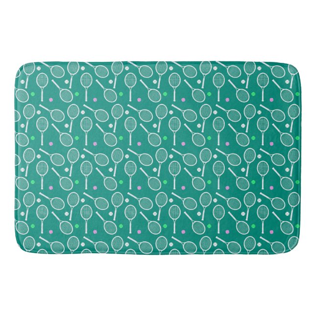 Tapis De Bain Tennis Racket Motif Green (Devant)