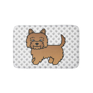 Tapis De Bain Terrier Cairn Rouge Chien de Dessin Animé Mignon