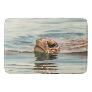 Tapis De Bain Tête au-dessus de la tortue de l'eau Ocean Wildlif
