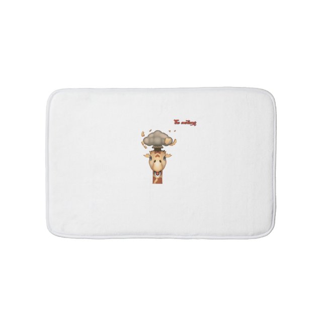 Tapis De Bain tête émoji explosant visage de girafe (Devant)