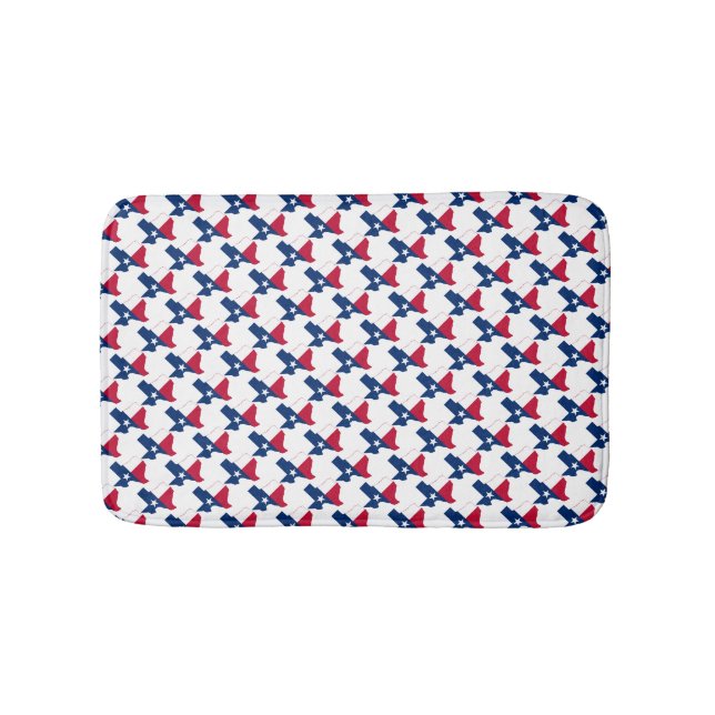 Tapis De Bain TEXAS MAP Étoile solitaire État Décor (Devant)