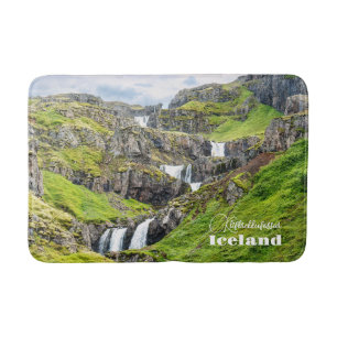 Tapis De Bain Texte personnalisé Klifbrekkufossar, Islande