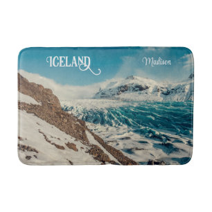 Tapis De Bain Texte personnalisé Solheimajokull, Islande