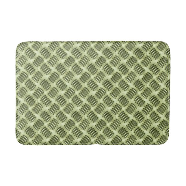 Tapis De Bain Texture Checkered de plancher d'acier inoxydable (Devant)