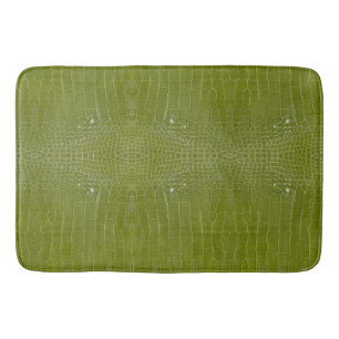Tapis De Bain Texture de l'alligator vert citron