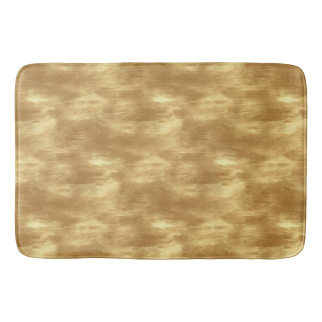 Tapis De Bain Texture dorée abstraite brossée (Devant)