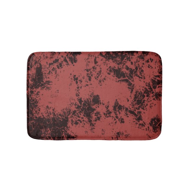 Tapis De Bain Texture en marbre rouge en terre cuite (Devant)