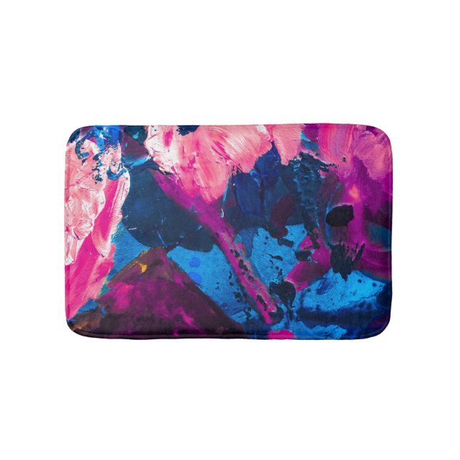Tapis De Bain Texture peinte artistique, décoration moderne. (Devant)