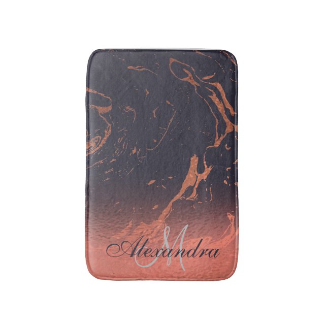 Tapis De Bain Texture rose en marbre (Devant (Vertical))