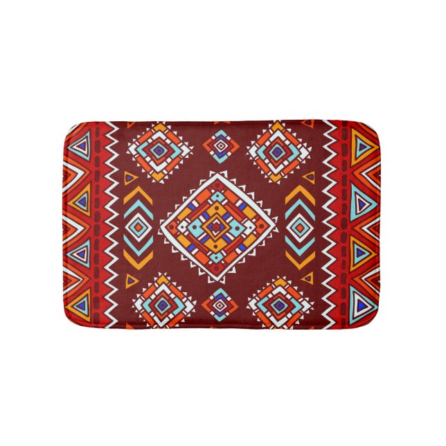 Tapis De Bain Texture traditionnelle tribale, ethnique sans cout (Devant)