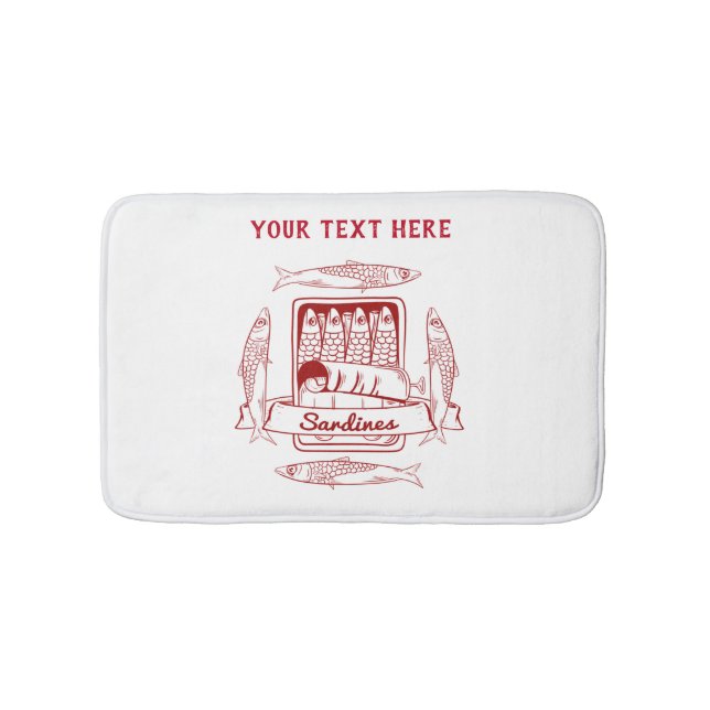 Tapis De Bain Tin de sardines pop art (Devant)