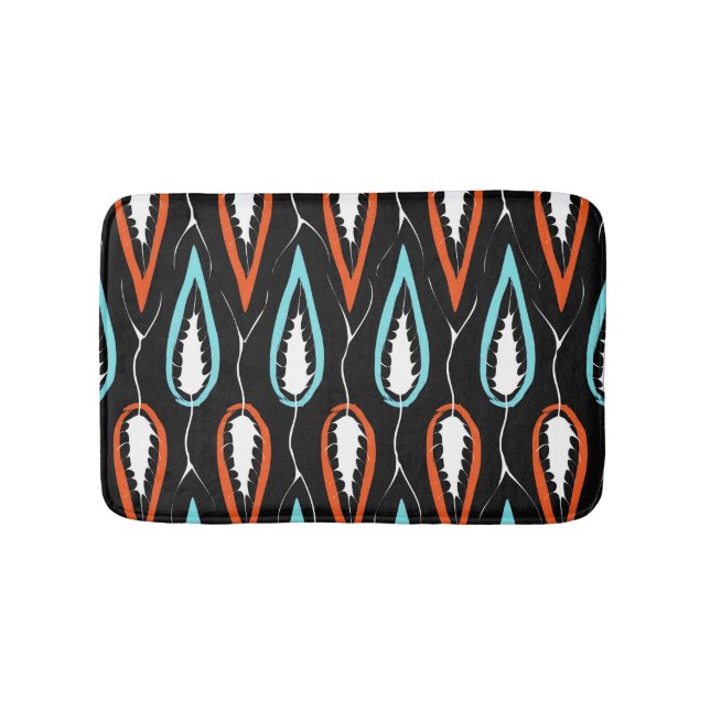 Tapis De Bain Tissu rétro : texture florale transparente (Devant)