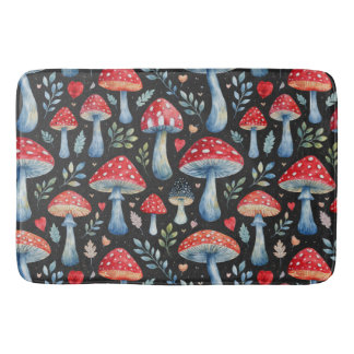 Tapis De Bain toadstool story in watercolor pattern throw pillow