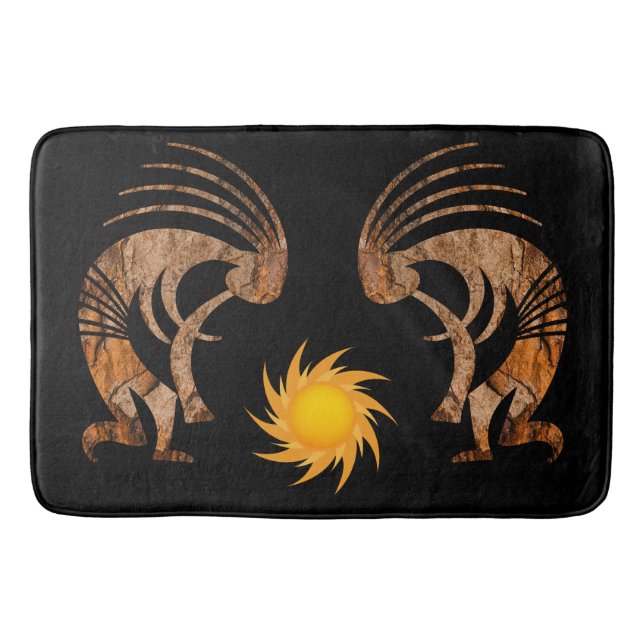 Tapis De Bain Toile Kokopellis Sud-Ouest (Devant)