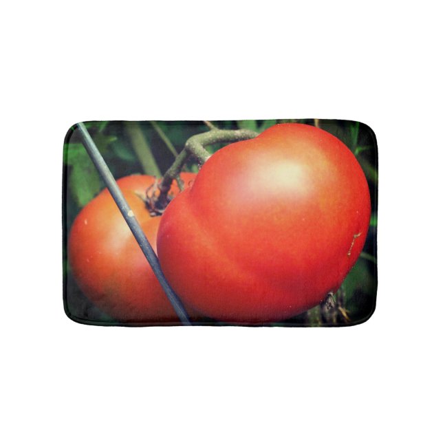 Tapis De Bain Tomates Rouge Ripe Garden Sur La Vigne (Devant)