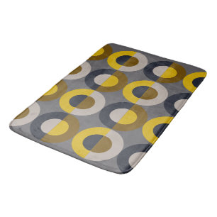 Tapis De Bain Tonnerre de moutarde de bronze moderne du milieu d
