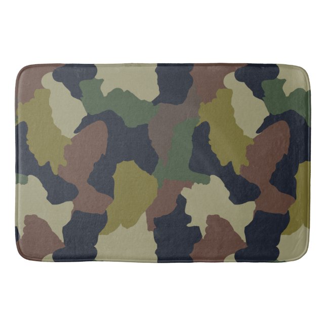 Tapis De Bain Tons Terre Camouflage Brown vert (Devant)