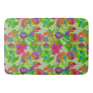 Tapis De Bain Torsion Floral Jacobéen à la Craie
