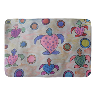 Tapis de bain Tortues & Cercles