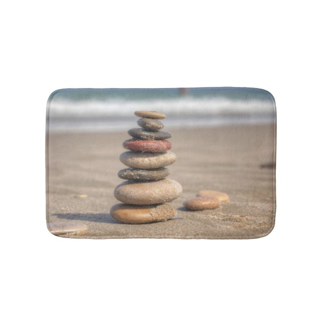 Tapis De Bain Tour en pierre sur la plage (Devant)