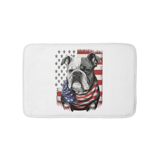 Tapis De Bain TOUS LES AMÉRICAINS Amateurs de CHIENS anglais bul (Devant)
