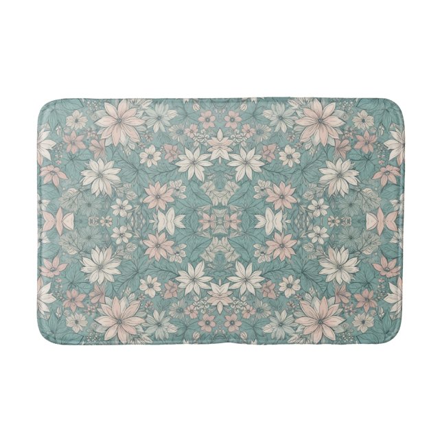 Tapis De Bain Tout sur le design floral léger (Devant)
