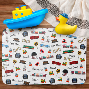Tapis De Bain Train Pattern Little Boy First Name Choo Choo Kids