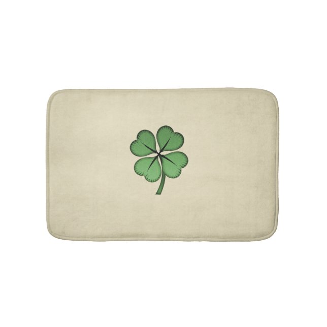 Tapis De Bain Trèfle irlandais chic Lucky (Devant)