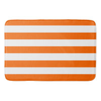 Trendy Bright Summer Hot Orange Horizontal Stripes