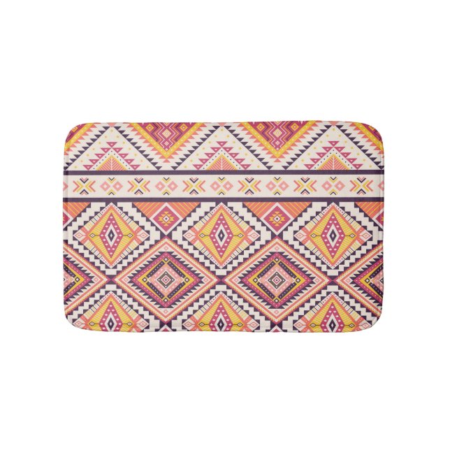 Tapis De Bain Tribal Aztec rayé Arrière - plan sans couture (Devant)