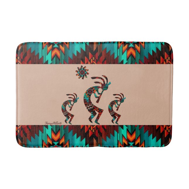 Tapis De Bain Trois Kokopelli Sud-Ouest (Devant)