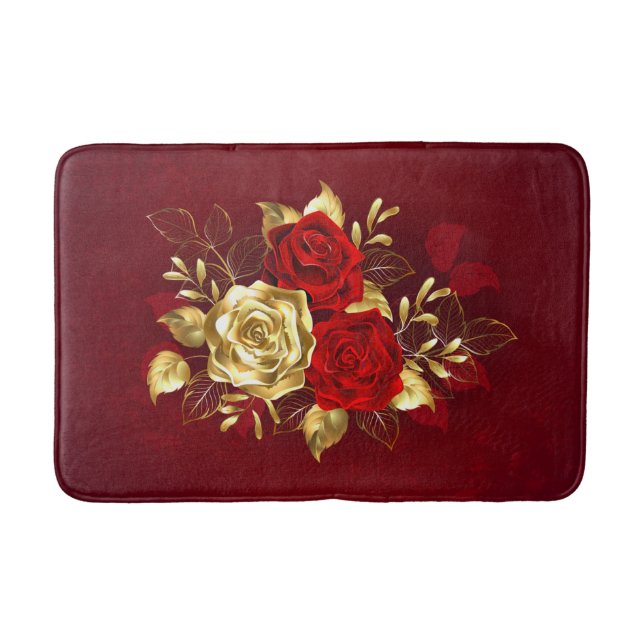 Tapis De Bain Trois Roses de bijoux (Devant)