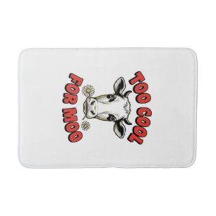 Tapis De Bain Trop Cool Pour Moo Vache Drôle Design De T-Shirt V