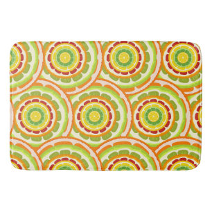 Tapis De Bain Tropical coloré Citrus SUMMER Orange lemon Slice