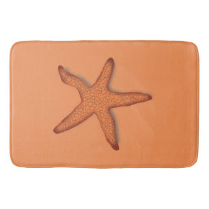 Tapis De Bain Tropical Starfish Orange